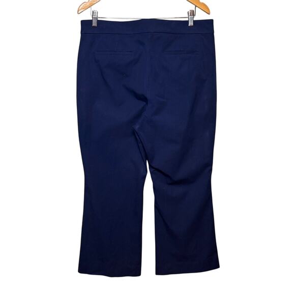 NWT J.Crew Factory Kelsey Pant Navy High Rise Cropped Flare Trousers 14 - Picture 5 of 7